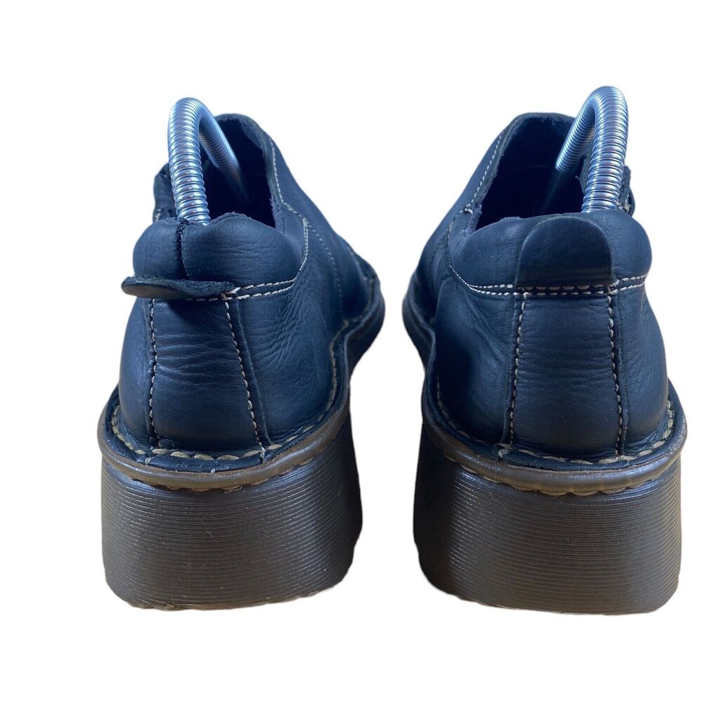 Dr Doc Martens Shoes Mens 8 2B18 Airwair Heels Slip On Moccasin Black Leather - Picture 6 of 12